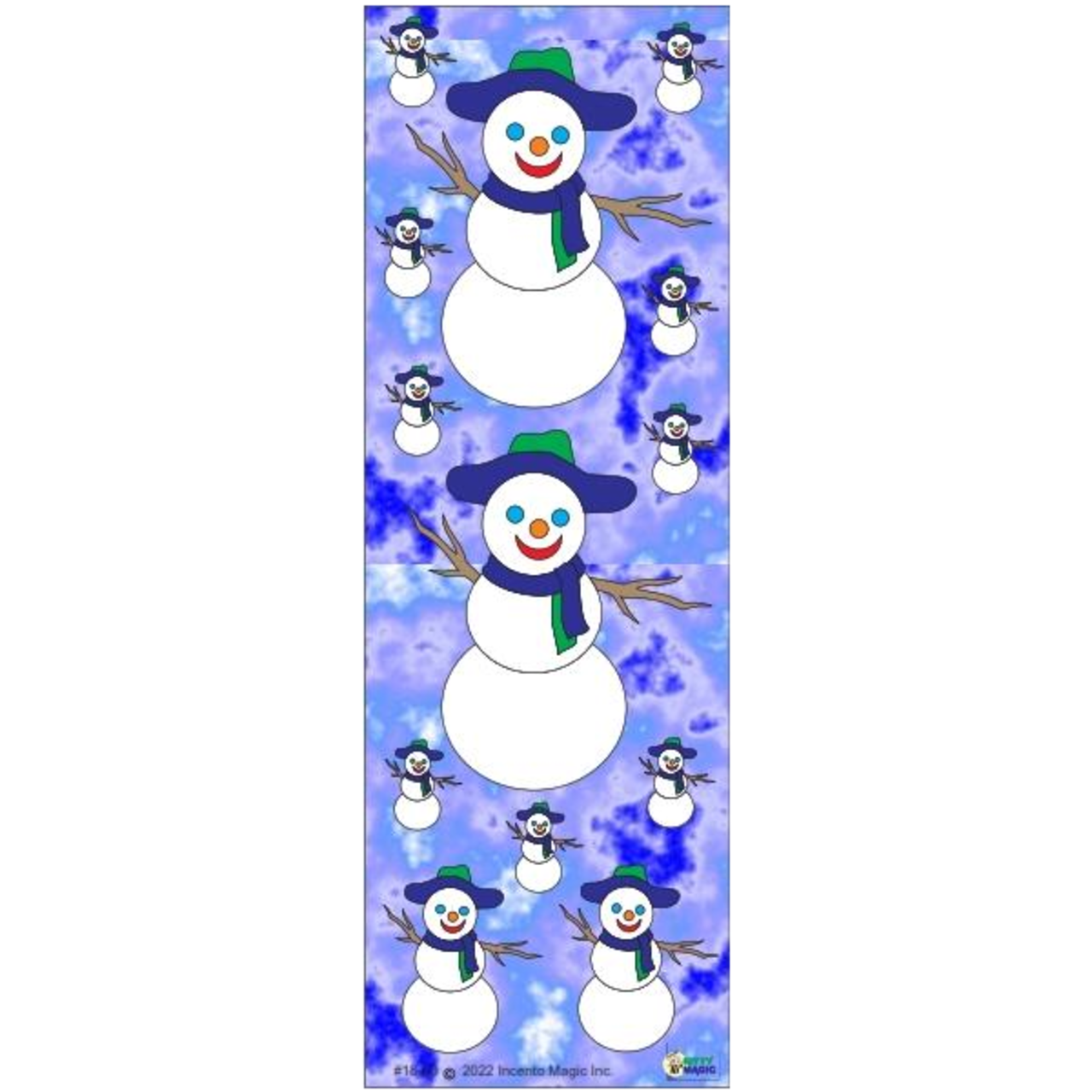 Animated Snowman Die-Cut Stickers – 25 Sheets of Holographic Winter Stickers for Kids, Crafts & Classroom Projects